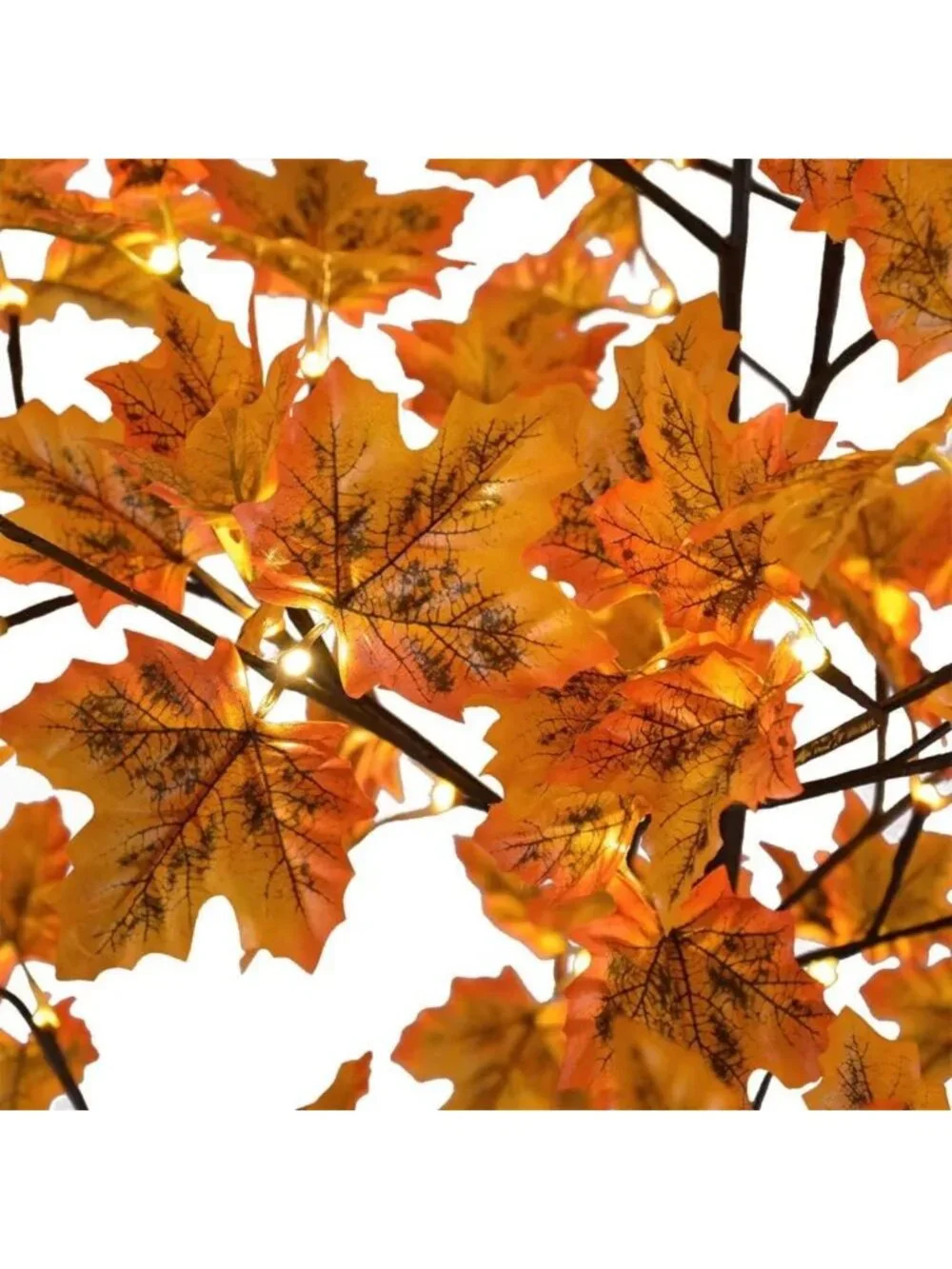 5FT 96LED Lighted Maple Tree - Warm White Fall & Halloween Decor, Indoor/Outdoor